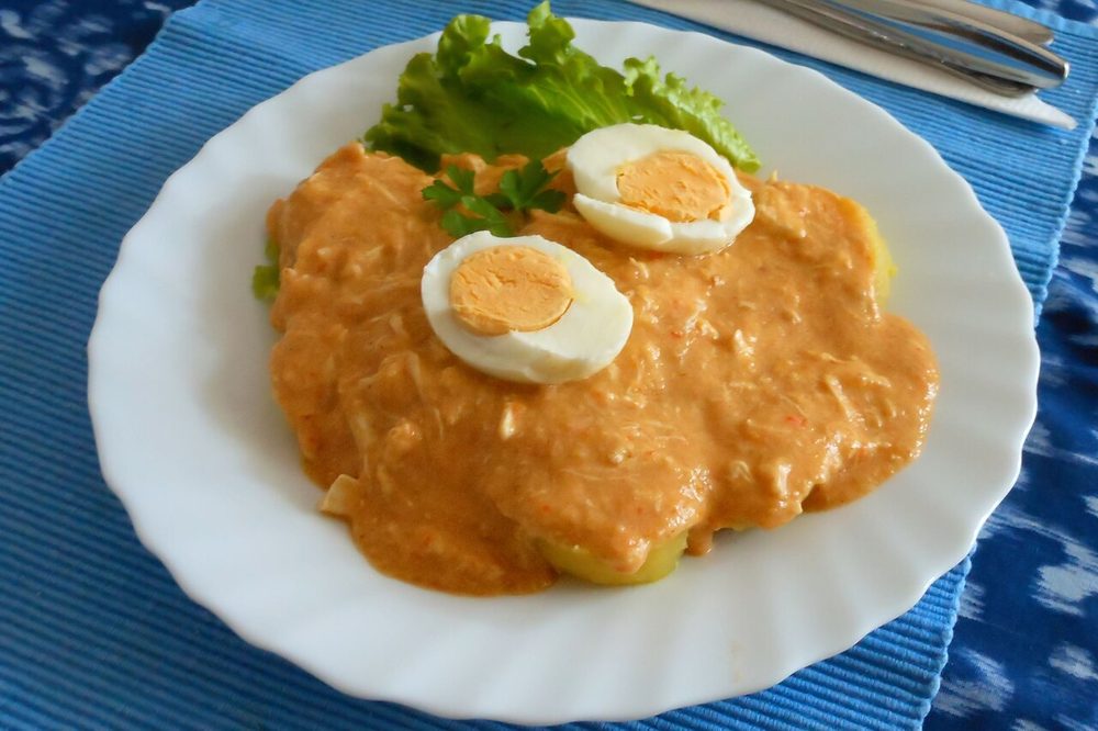 Ají de gallina servido