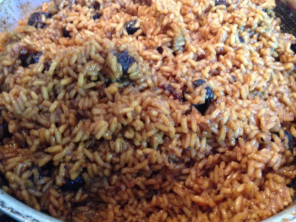Arroz con coco servido