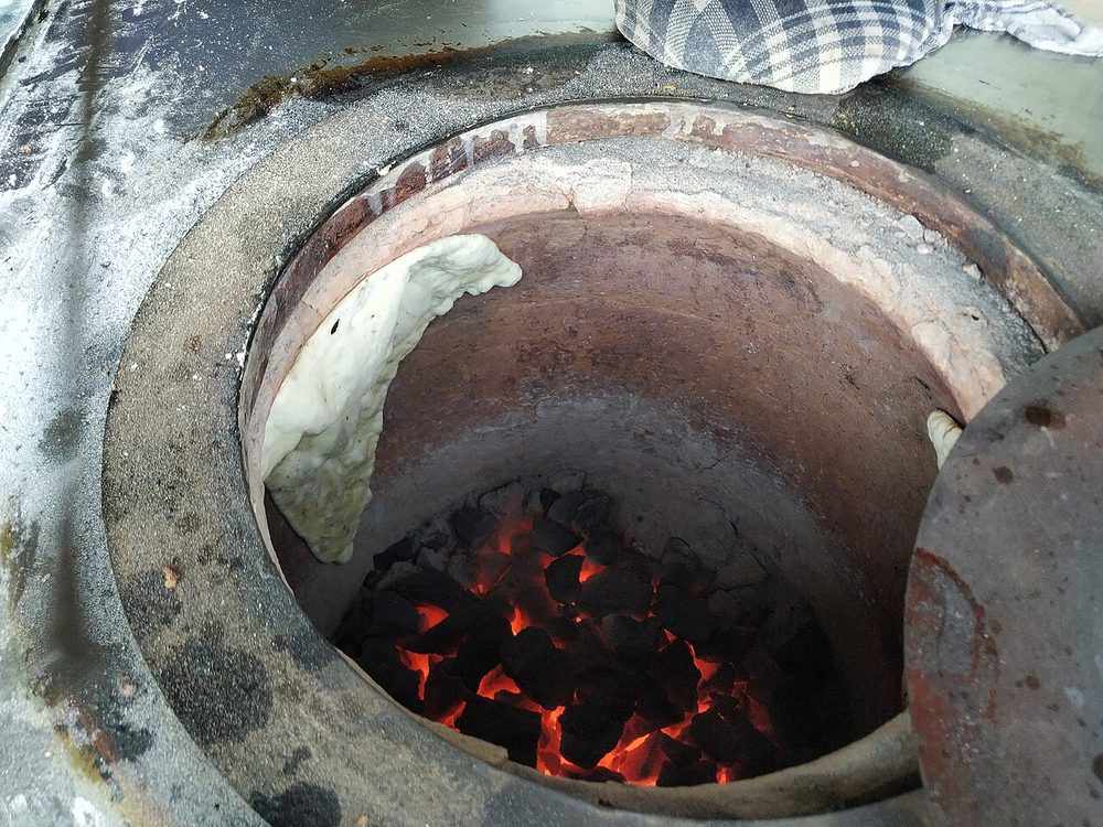 Pan naan servido