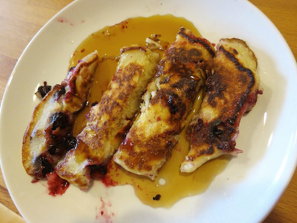 Pancakes americanos servido